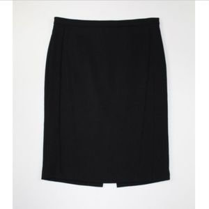 BCBGMaxazria Black Wool Blend Pencil Skirt Size 2